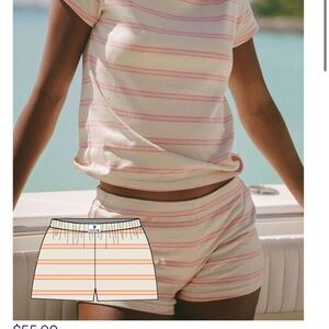 PARKE Cotton Mini Shorts Cream Stripe! NEW drop sold out!! super rare!! size XS